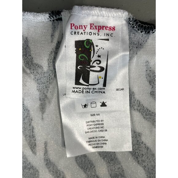 Y2K Lady Pimp Slap Costume Pony Express Size Small 6-8 Zebra Print Halloween NEW - Picture 5 of 7